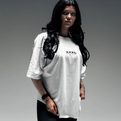 XXXL Explosivefibres " XXXL Inc" Signature Rag Top (Vintage White) спортивна чоловіча футболка для бодібілдингу. F-1487 фото
