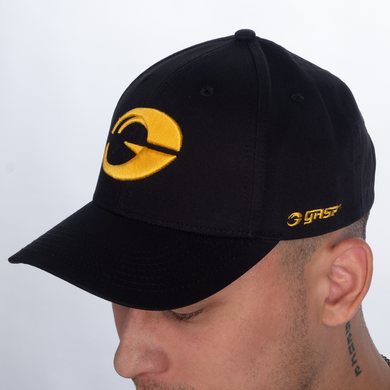 Gasp baseball cap (Black/Yellow) спортивна чоловіча кепка. Cap-1478 фото