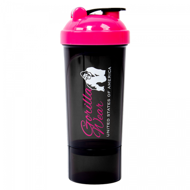 Спортивный женский шейкер Shaker Compact (Black/Pink) Gorilla Wear ShS-145 фото