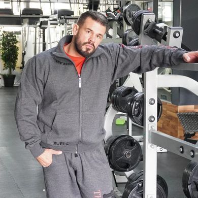 Спортивна чоловіча кофта Zip-Sweater "Gym" (darkgrey/black) Brachial ZSw-1146 фото