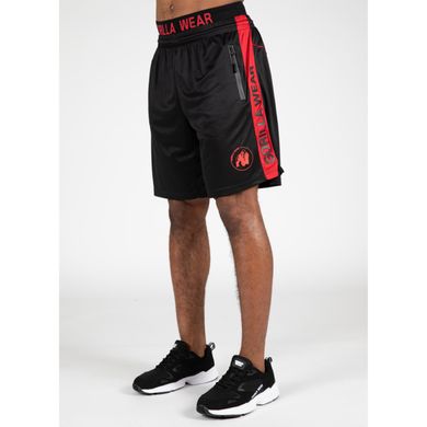 Спортивні чоловічі шорти  Atlanta Shorts (Black/Red) Gorilla Wear   MhS-1023 фото