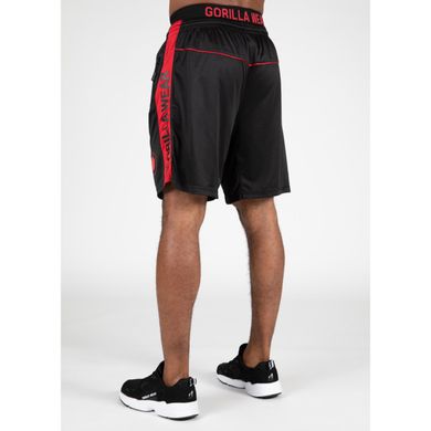 Спортивні чоловічі шорти  Atlanta Shorts (Black/Red) Gorilla Wear   MhS-1023 фото