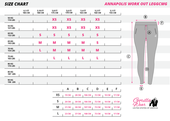 Спортивные женские леггинсы Annapolis Legging (Pink) Gorilla Wear  LJ-586 фото