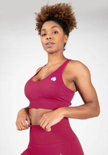 Gorilla Wear Hilton Seamless Bra (Red) спортивний жіночий топ для фітнесу. Tj-131 фото