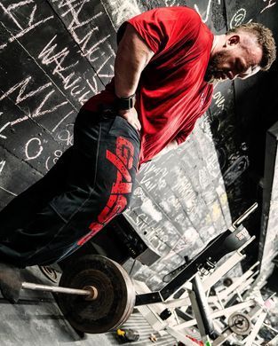 Gasp Vintage Sweatpants (Black/Red) спортивні чоловічі штани для бодібілдингу. Sp-1118 фото