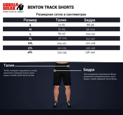 Спортивные мужские шорты Benton Track Shorts (Black) Gorilla Wear   SH-504 фото