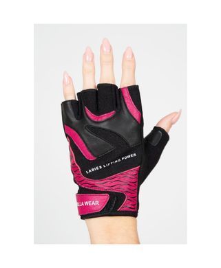 Спортивньіе женские перчатки Women's Fitness Gloves 2.0 (Black/Pink) Gorilla Wear WrG - 1315 фото