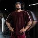 XXXL Explosivefibres ""Victory" 2 stripe Towelling Rag Top (Burgundy Fleck) спортивна чоловіча футболка для бодібілдингу. F-1463 фото 1
