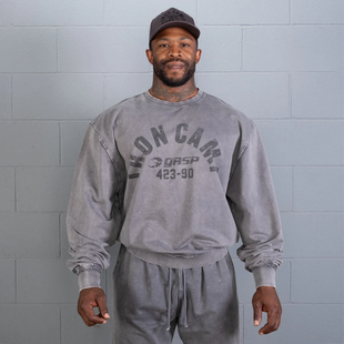 Gasp Iron Camp Crewneck (Washed Black) спортивний чоловічій светр для бодібілдингу. IC-1527 фото