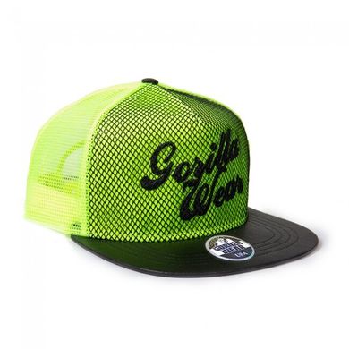 Спортивная мужская кепка Mesh Cap (Neon Lime) Gorilla Wear  Cap-669 фото