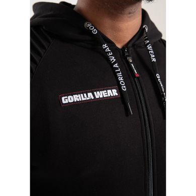 Gorilla Wear Georgia Zip Hoodie (Black) мужская спортивная худи для бодибилдинга. ZH-1222 фото