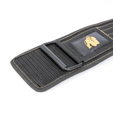 Спортивний чоловічий пояс 4 Inch Nylon Belt (Black/Gold) Gorilla Wear Pt-1135 фото