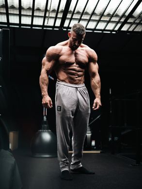 Explosive Fibres Stretch Thermal Waffle Pant (Alloy Grey) спортивные мужские штаны для бодибилдинга. SwP-1331 фото
