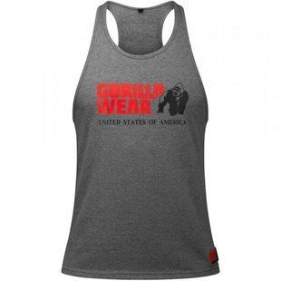 Gorilla Wear Classic Tank Top (Gray) спортивна чоловіча майка для бодібілдингу M-455 фото