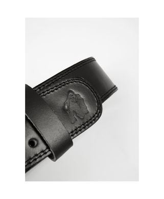 Спортивный мужской пояс 4 Inch Padded Leather Lifting Belt (Black/Gray) Gorilla Wear PLB-1240 фото