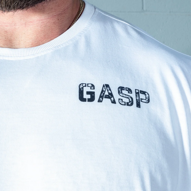 Gasp Rep Iron Tee (White) спортивная мужская футболка для бодибилдинга. F-1499 фото