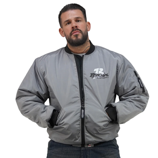 Спортивная мужская куртка  Flight Jacket "Sky" (grey) Brachial  FJ-437 фото