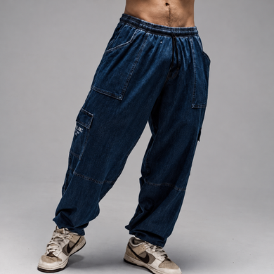 Explosive Fibres GymJean - Stonewash (Denim) Denim with Black Stitch спортивні чоловічі штани для бодібілдингу. DP-1549 фото