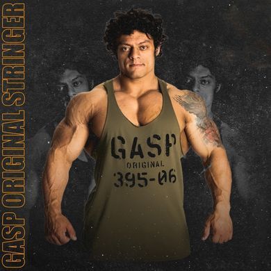 Gasp Original Stringer (Washed Green) спортивна майка для бодібілдингу. М-980 фото