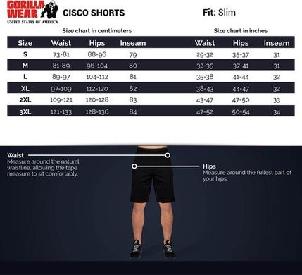 Спортивные мужские шорты Cisco Shorts (Black) Gorilla Wear SH-78 фото