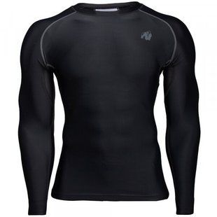 Спортивний чоловічий рашгард Hayden Compression (Black/Gray) Gorilla Wear  LsC-673 фото