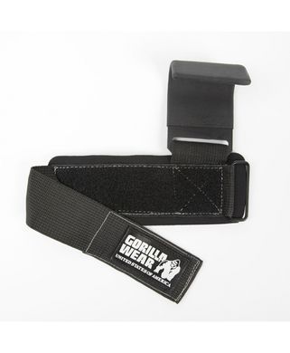 Gorilla Wear Weight Lifting Hooks (Black/White) спортивні унісекс гаки для бодібілдингу. WLH-244 фото