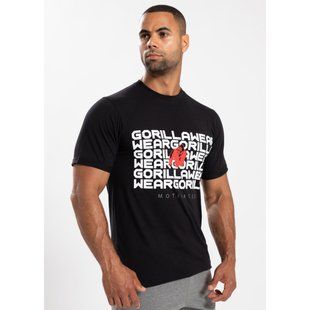 Gorilla Wear Bradley T-Shirt (Black) спортивна чоловіча футболка для бодібілдингу. F-778 фото