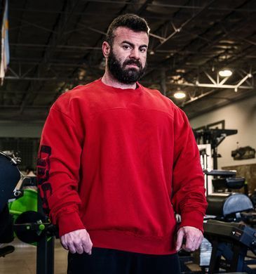 Gasp Throwback Sweater (Chili Red) спортивный мужской свитер для бодибилдинга. ThrS-1355 фото