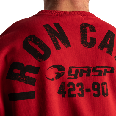 Gasp Throwback Sweater (Chili Red) спортивный мужской свитер для бодибилдинга. ThrS-1355 фото