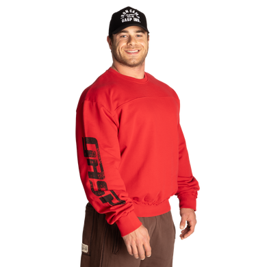 Gasp Throwback Sweater (Chili Red) спортивный мужской свитер для бодибилдинга. ThrS-1355 фото