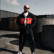 XXXL Explosivefibres Series 3 - Bomber Jacket (Black/Red) спортивна чоловіча куртка для бодібілдингу. BM-1551 фото 4