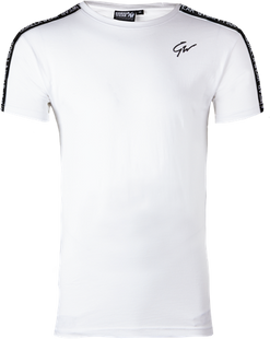 Gorilla Wear  Chester T-shirt (White/Black) спортивна чоловіча футболка для бодібілдингу. F-95 фото