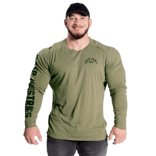 Gasp Throwback LS Tee (Washed Green) мужская футболка для бодибилдинга. F-1528 фото