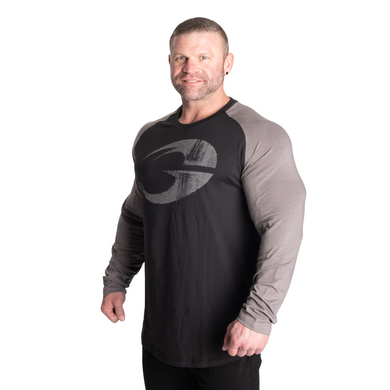Спортивная мужская футболка Original raglan ls (Black/Grey) Gasp LH-262 фото