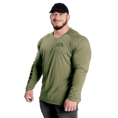 Gasp Throwback LS Tee (Washed Green) мужская футболка для бодибилдинга. F-1528 фото