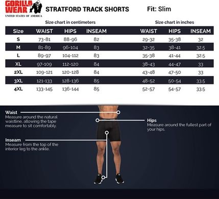 Спортивні чоловічі шорти  Stratford Track Shorts (Black) Gorilla Wear   TSh-1040 фото