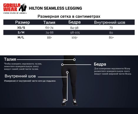 Спортивные женские леггинсы Hilton Seamless Leggings (Blue) Gorilla Wear Lj-142 фото