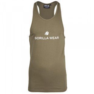Gorilla Wear Carter Stretch Tank (Green) спортивна чоловіча майка для бодібілдингу M-1033 фото