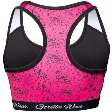 Gorilla Wear Hanna Sports Bra (Black/Pink) женский спортивный топ для фитнеса SB-523 фото