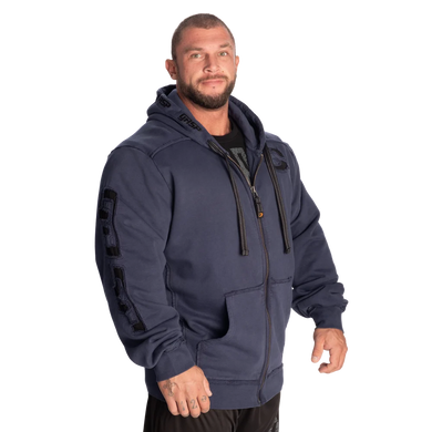 Gasp Pro Gym Hood (Washed Navy) спортивна  чоловіча худі  для бодібілдингу. PGH-1508 фото