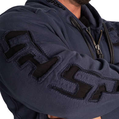 Gasp Pro Gym Hood (Washed Navy) спортивна  чоловіча худі  для бодібілдингу. PGH-1508 фото