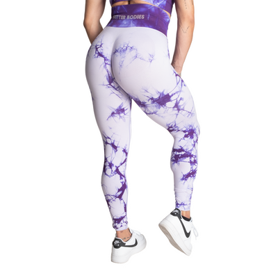 Спортивные женские леггинсы Entice Scrunch Leggings (Purple Tie Dye) Better Bodies SjL-1086 фото