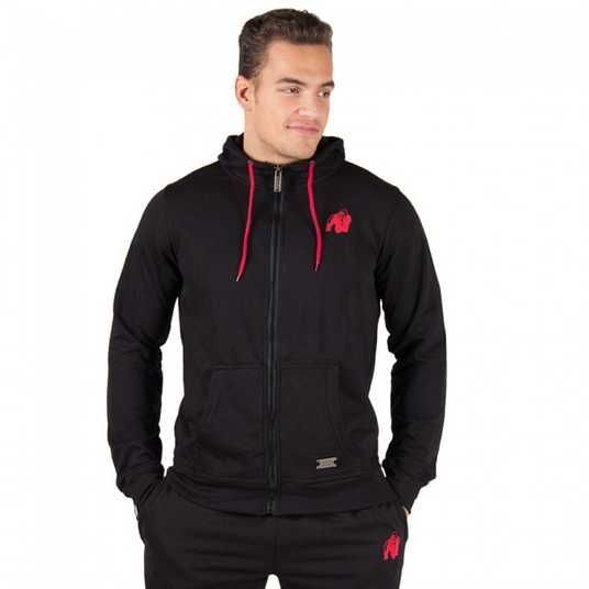 Спортивная мужская кофта Classic Zipped Hoodie (Black) Gorilla