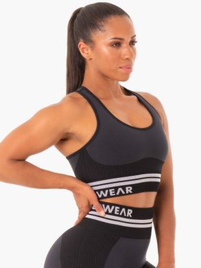 Спортивный женский топ FREESTYLE LONGLINE BRA (Black) Ryderwear   SB-989 фото