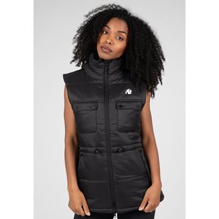 Спортивная женская жилетка Lucia Puffer Vest (Black ) Gorilla Wear JJ-835 фото