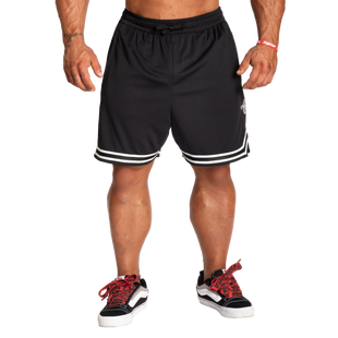 Спортивные мужские шорты Basketball Shorts (Black/White) Better Bodies MhS-1206 фото