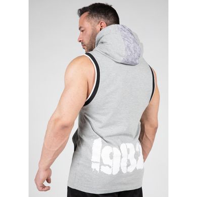 Спортивная мужская безрукавка Loretto Hooded Tank Top (Grey) Gorilla Wear Mm-1096 фото