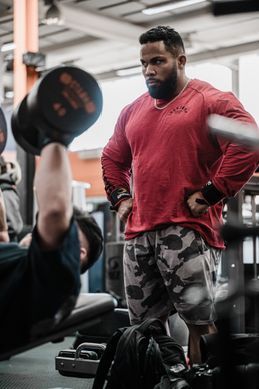 Gasp Throwback LS Tee (Chili Red) спортивна чоловіча футболка для бодібілдингу F-418 фото