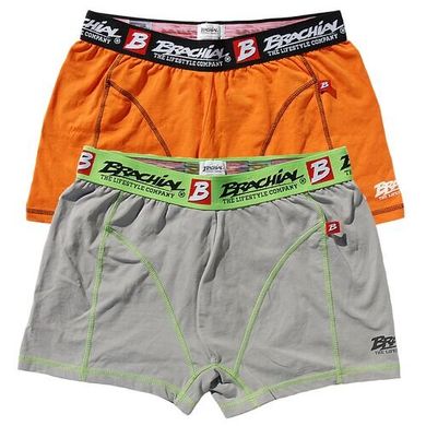Спортивні чоловічі шорти Boxer Shorts (ORANGE & GREY)  Brachial BSH-373 фото