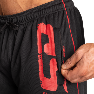 Спортивные мужские шорты Pro mesh shorts (Black/Red) Gasp MhS-346 фото